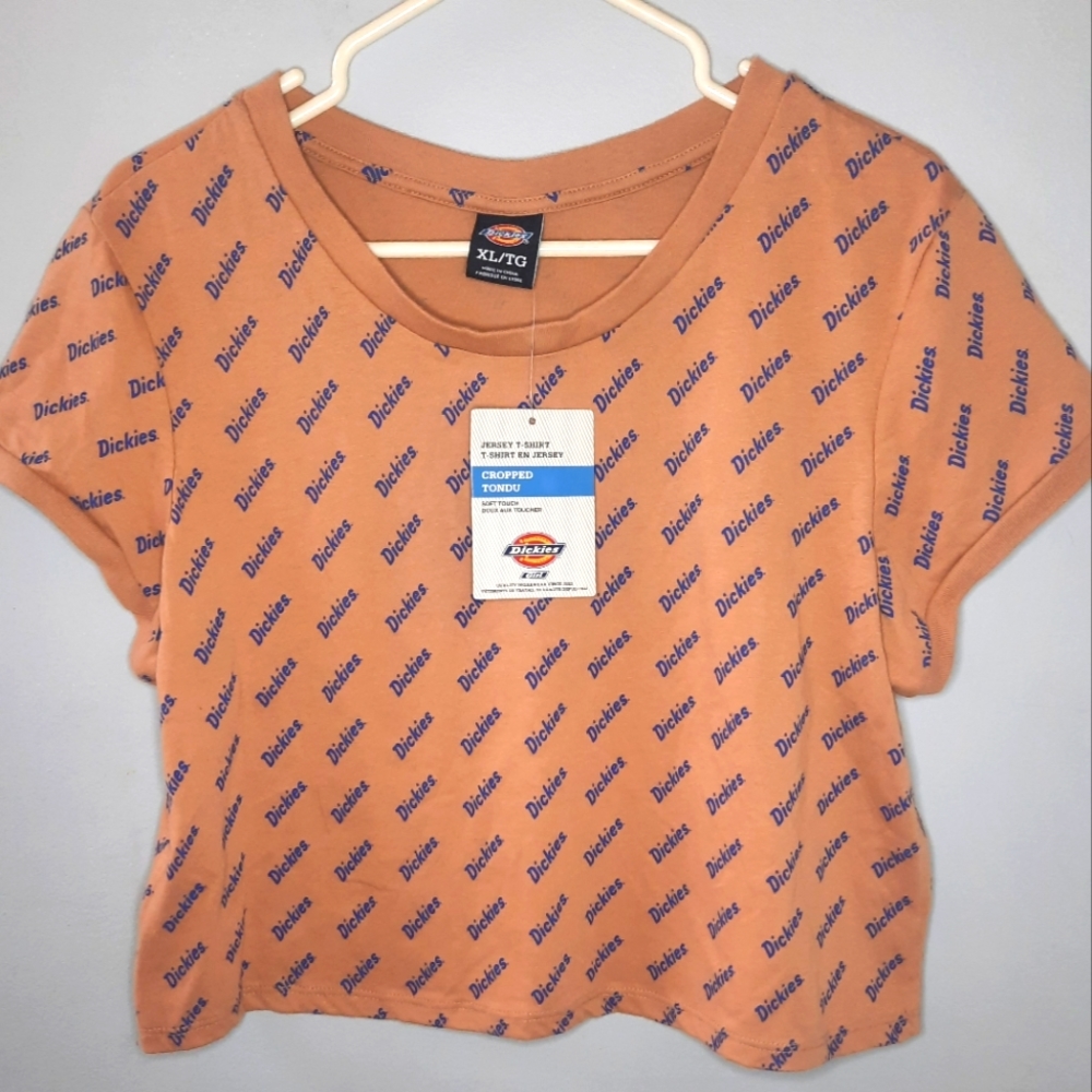 Dickies | Jersey Cropped Tshirt Gold & Blue Girls XL